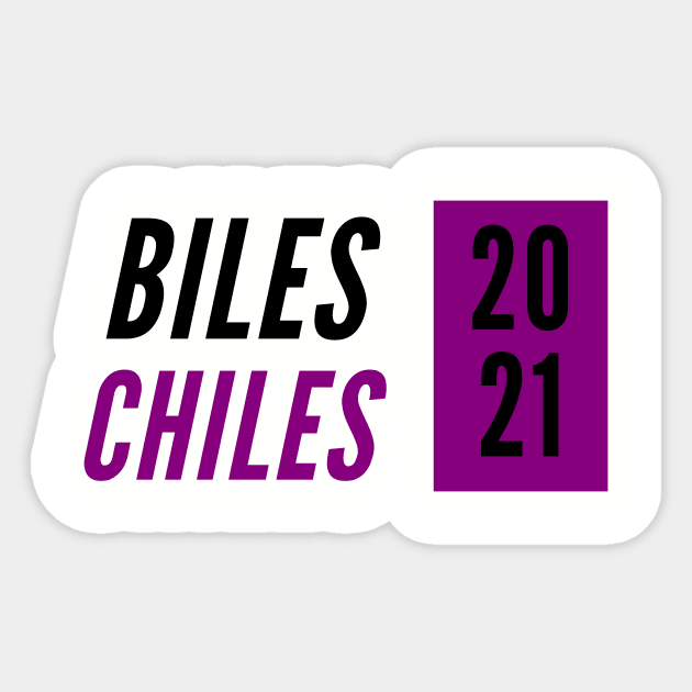 Biles/Chiles 2021 Sticker by Half In Half Out Podcast